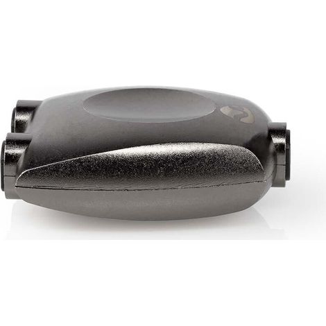 Nedis Toslink Adapter / Toslink Buchse / 2x Toslink Buchse / Verteiler / Aluminium / Gun Metal Grau / 1 Stück / Box