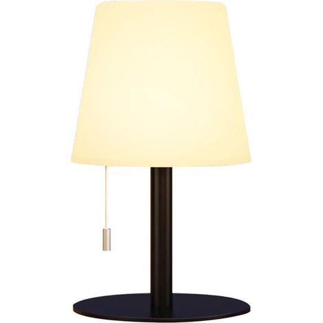 Modern and creative outdoor battery-powered LED table lamp, with 7 dimmable colors, USB rechargeable, night light for bedroom, guest room or office (Black) [Energy Class (1/5)