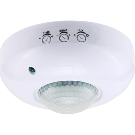 1PC Capteur de présence à Montage au Plafond,Interrupteur à détecteur de Mouvement PIR 220-240V,Interrupteur de lumière à détecteur de Mouvement Haute sensibilité,Plage de détection 6m à 360° (1/5)