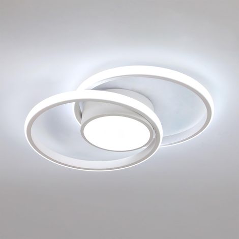 Plafonnier LED, Rond Lampe de plafond 42W 4800LM, Moderne Luminaire Plafonnier pour Couloir Coucher Salle de Bains Cuisine Salon, Blanc Froid 6500K, Longueur 40cm, Blanc (1/5)