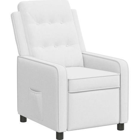 Sillón reclinable Blanco 65 x 93 x 102 cm Tela vidaXL (1/4)
