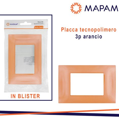PLACCA 6003-16 3P ARANCIO/VMR-PLN IN BLISTER