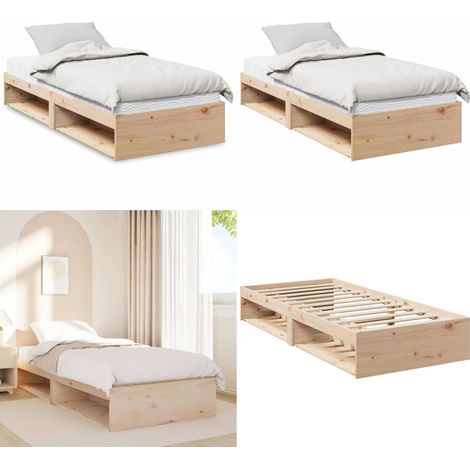 vidaXL Tagesbett mit Matratze 90x190 cm Massivholz Kiefer (1/5)