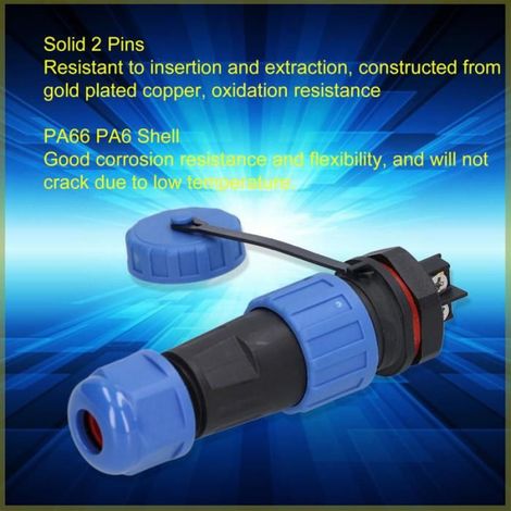 Cocosity Connecteur Étanche Prise d'Aviation IP68 250V 20A Soudure Libre (1/4)