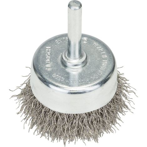 Bosch Accessories Spazzola a tazza - filo ondulato - 50 mm, 0,3 mm Ø gambo 6 mm 2608622117 1 pz. (1/3)