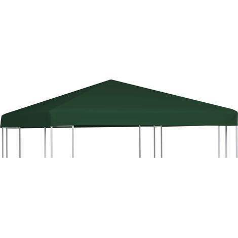 Toile supérieure de belvédère Rapide à Installer Tonnelle Tente Pavillon - 310 g / m² 3 x 3 m Vert BV591296 - BonneVie (1/5)