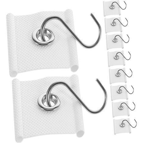 Set di 10 clip bianche per luci da tendalino per camper e roulotte, ganci resistenti da appendere. (1/5)