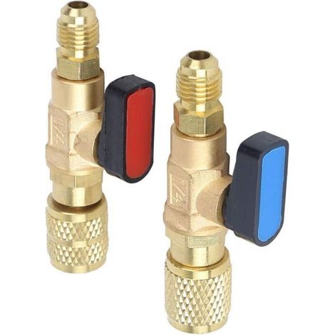 Adattatore di collegamento rapido in ottone per condizionatore d'aria - Connettore di accoppiamento - R22 - R410A - Ottone (1/3)