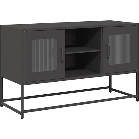 Maison Exclusive - TV-Schrank Schwarz 100,5x39x60,5 cm Stahl