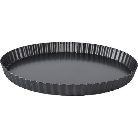 Molde para tarta, molde para quiche, grueso, antiadherente, fuente para hornear profunda, molde para pastel, molde con fondo desmontable, 25 cm (10 pulgadas) (1/5)