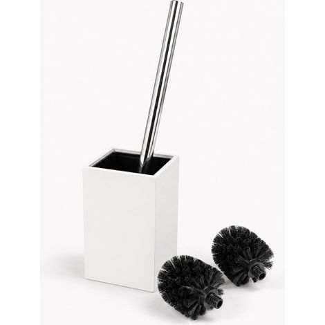 Toilet Brush & Holder Set, Bamboo & Stainless Steel (1/5)