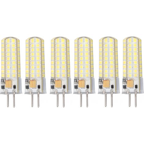Ampoule LED GY6.35 7W AC DC12V 700lm 72 LED, lumière épis de maïs à 360 degrés pour lampes suspendues, lumière blanche de plafond (6000K-6500K), 6 pièces (1/5)