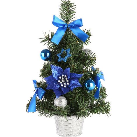 Arbre De Noël Artificiel - 30 Cm - Décoration De Bureau Et Intérieur - Finition Neige Et Accessoires Festifs - 1 Pièce (1/5)