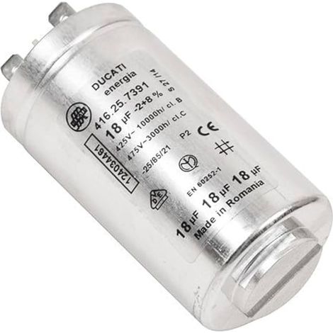 CONDENSATORE DUCATI ASCIUGATRICE ELECTROLUX VARI 18mf 475v 1240344612 1240344604