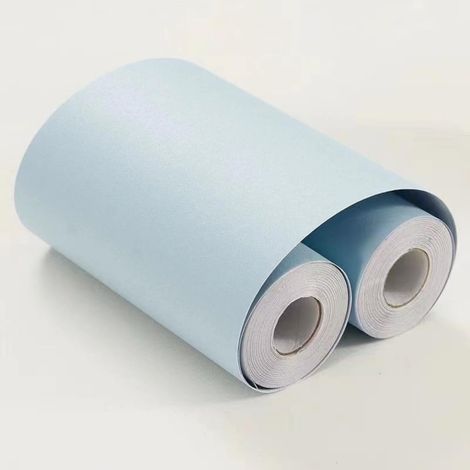 Frise Murale Autocollante - 1 Rouleau - PVC Givré Bleu Clair - Décoration Intérieure Réutilisable - Salon Chambre Cuisine - 15cm X 10m (1/3)