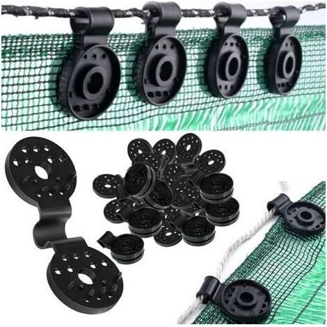 100 clips pour parasol, clips spéciaux avec œillets en plastique, clips de fixation résistants aux UV, adaptés aux brise-vue, toiles de clôture, filets pare-soleil (1/4)