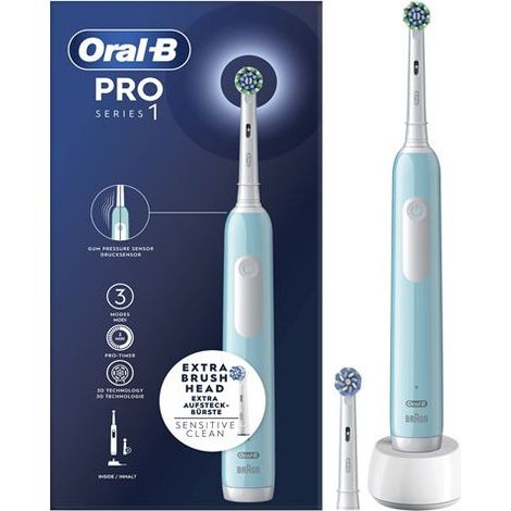 Brosse à dents électrique Oral-B Pro 1 Bleue Cross Action avec 1 brossette