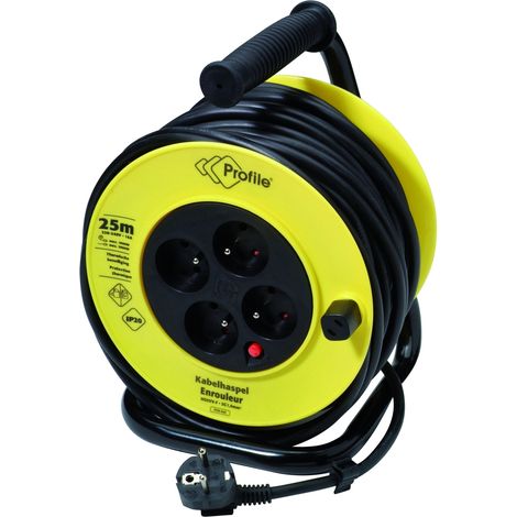 Elektrische Aufrollung 25m 3G1.5 schwarz PVC