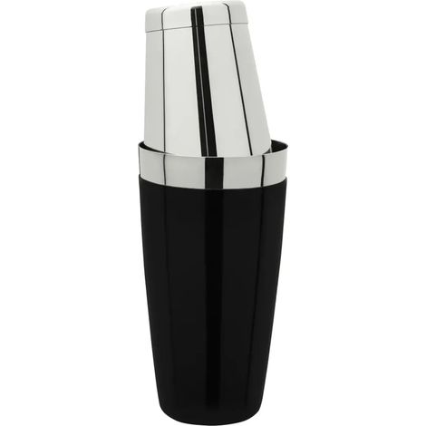Shaker à cocktails TIN on TIN 28oz/18oz en acier inoxydable avec protection froide en vinyle - Système de refroidissement optimal pour cocktails parfaits (1/2)