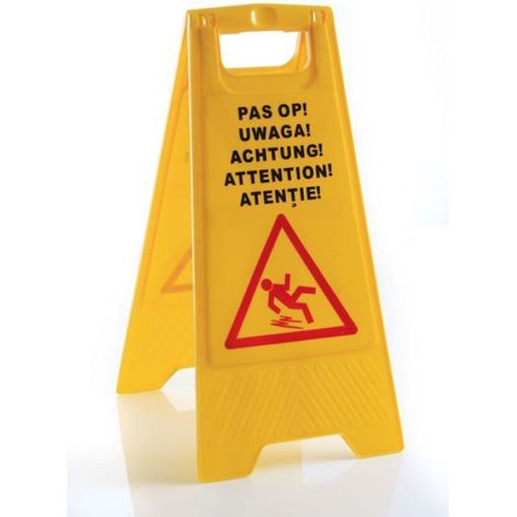 Panneau Attention - 300 x 460 x H615 mm - Avertissement Multilingue - 1 Pièce (1/3)