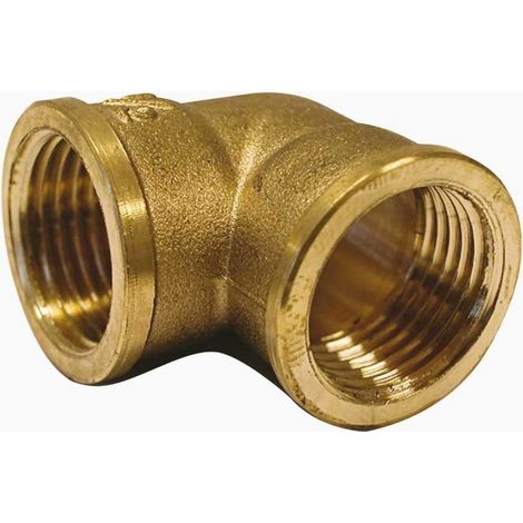 Thermador 90G12 - 90° Elbow Brass Screw Fitting - FF3/8" - 90G