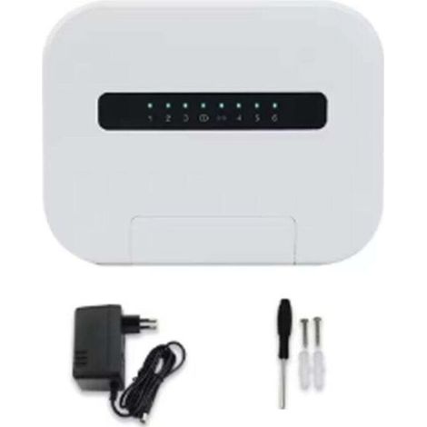 Contrôleur d'arrosage intelligent d'intérieur Tuya WiFi à 6 stations, système d'irrigation à distance par téléphone pour prise UE A (1/4)