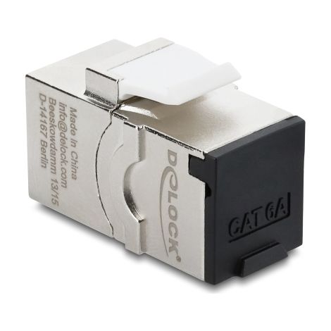 Delock MÃ³dulo Keystone RJ45 hembra a RJ45 hembra Cat.6A con tapa antipolvo