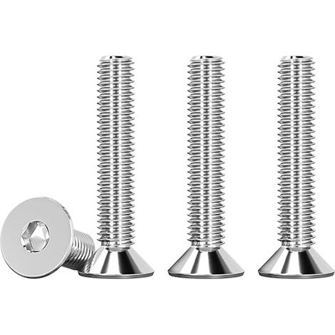30 Stück M5 X 30mm Senkschraube Edelstahl V2A VA A2 Innensechskantschraube DIN 7991 / ISO 10642 Senkkopfschrauben Rostfrei Silber Maschinenschrauben Metrisches Regelgewinde (1/5)