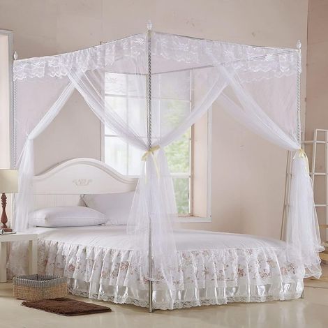 Rideau à baldaquin de luxe pour lit princesse avec tringle (1/5)