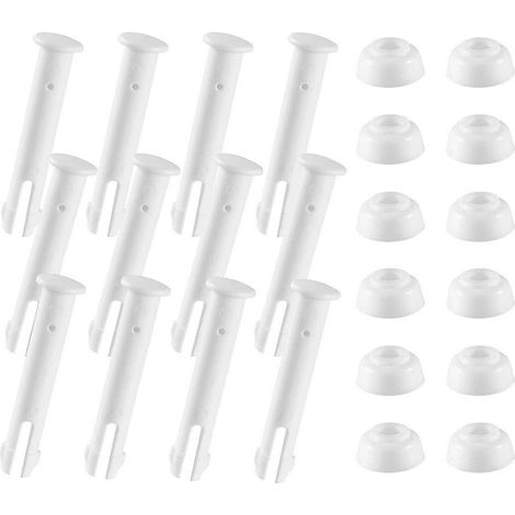 24 broches de joint de piscine en plastique. broches de joint de piscine en plastique et joints en caoutchouc pour piscines à cadre métallique rond de 10 '-12 ' et piscines rectangulaires à cadre méta (1/3)