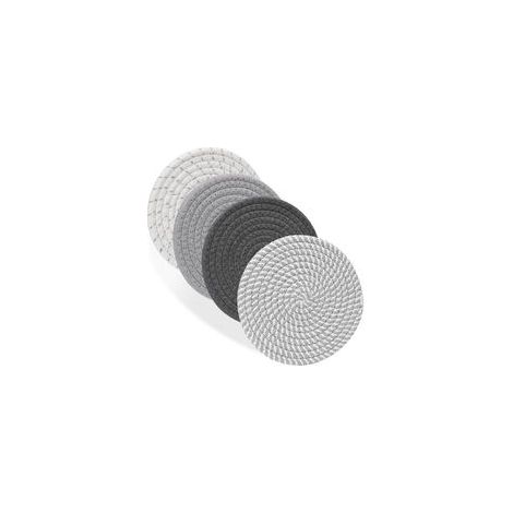 Ensemble de 4 trépieds gris, protection contre l'induction, bases résistantes à la chaleur (1/5)
