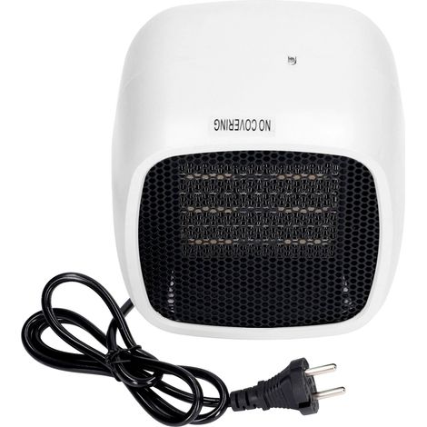 Ventilateur chauffant de bureau PTC, protection contre la surchauffe, chauffage d'appoint céramique pour bureau et maison, prise UE 220V, blanc (1/5)