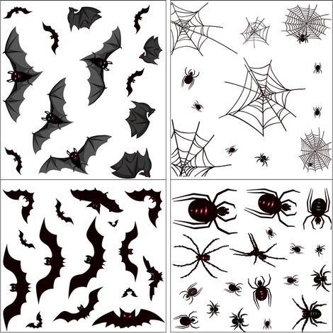 Décalcomanie Halloween - Pour Porte Mur Fenêtre Intérieur - Réutilisable Étanche - Lot de 1 (1/5)