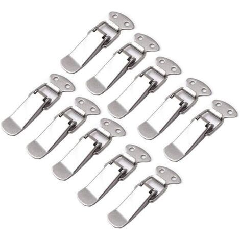 FENOPLASTICA10 Pièces Loquet à Ressort Bascule Acier Inoxydable Fermeture à Levier Tiroir Hardware pour Coffre à Outils valise et Coffre (1/5)