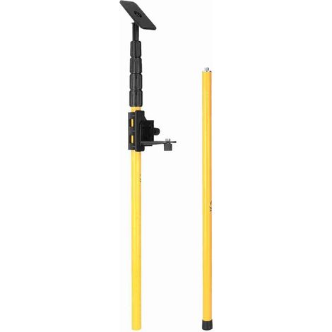 Tige télescopique pour niveau laser 1,04-4,00 m – Alliage aluminium léger – Filetage 5/8' et 1/4' – Sac de rangement inclus (1/5)