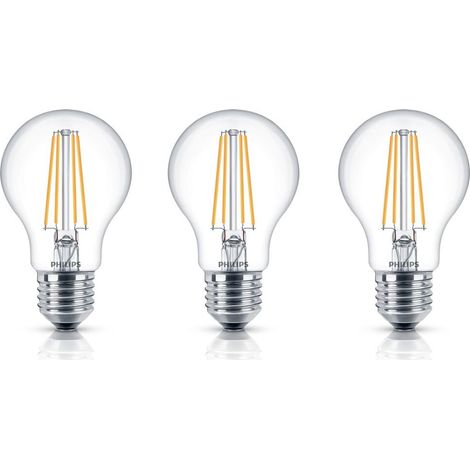 Philips LED 76393000 LED EEK E (A - G) E27  7 W = 60 W Warmweiß (Ø x L) 6 cm x 10.4 cm  3 St. (1/5)