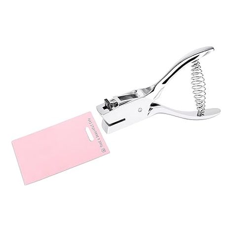 Per tessere identificative, PVC, cartella con foro singolo (foro ovale) per carta, cartoncino, foro ovale perforato (15x3 mm)