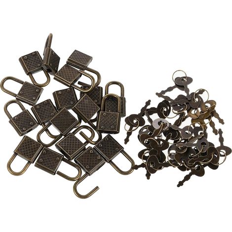 Didiseaon Lot de 20 mini cadenas pour bagages, bleu marine (1/5)