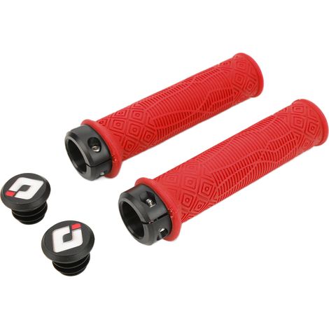 Poignées de guidon de vélo légères en caoutchouc antidérapant, rouges (1/5)