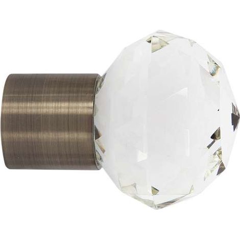 TERMINALE DECORATIVO MOD.TER DIAMANTE CON BASE COL.BRONZO (1/2)