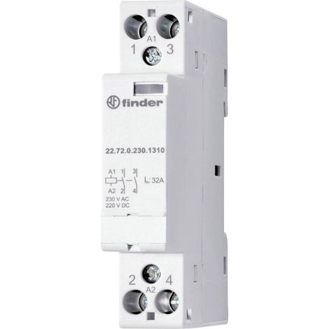 Finder 22.72.0.024.1310 Contattore dinstallazione 2 NA 230 V/AC, 400 V/AC 1 pz.