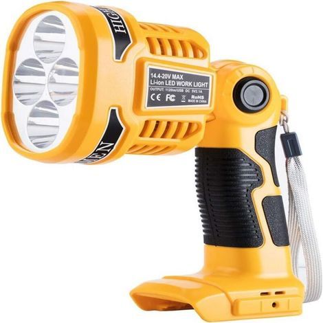 Lampe de Travail LED Portable 1120 LMs Rechargeable sans Fil pour Chantier de Construction Compatible avec Les Lampes de Travail Dewalt 14 V/18 V/20 V pour Chantier de Construction d'atelier (1/5)