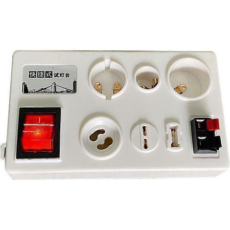 Testeur multi-lampes à 12 connexions, testeur de lampes LED, testeur LED-LCD polyvalent pour lampes E27, B22 et E14, prise UE - JBMEDIA (1/4)