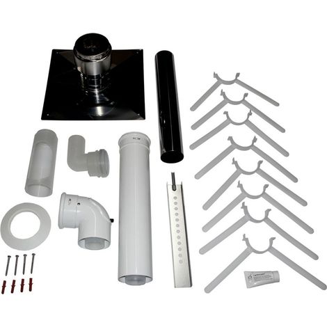 Wolf Anschluss-Set DN60/100 - C93x DN80 im Schacht, Abdeckung edst., 2651854 (1/2)