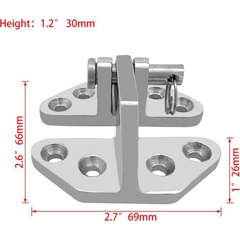 316 Stainless Steel Deck Hinge, Marine Hinge, Butterfly Hinge, 6870mm, Marine Accessories, Yacht Hardware - Long Pin Hinge - Hinge (1/4)