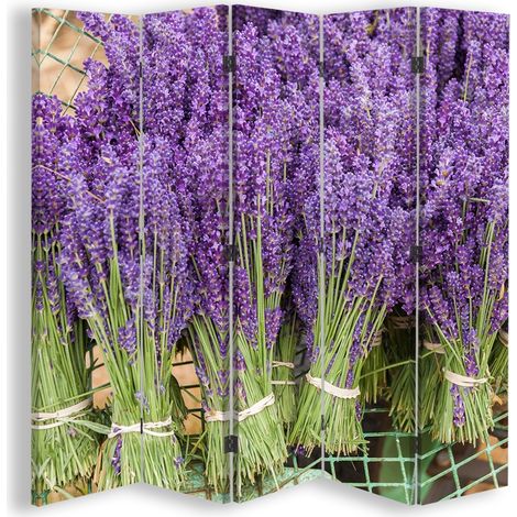 Paravento bilaterale, Bouquet di lavanda - 180x170 (1/5)