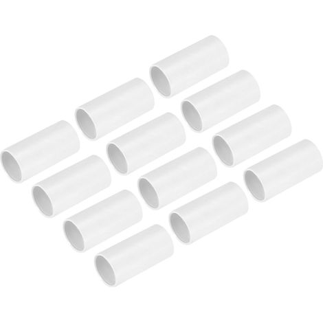 Lot de 12 Raccord Conduit PVC Droit 20mm Coupleur de Terminaison (1/5)