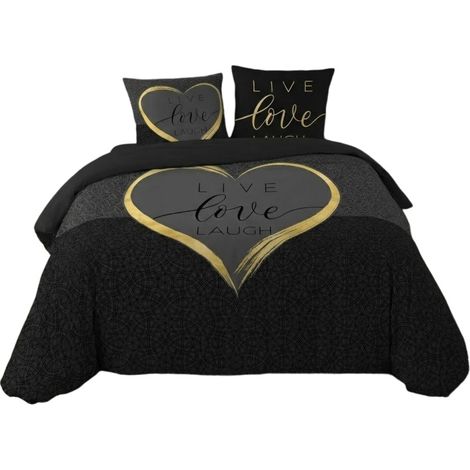 Parure de lit 200 x 200 cm Live and love (1/3)