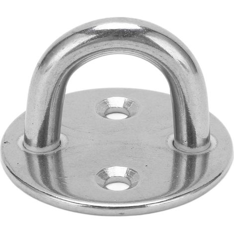 Plaque d'ancrage en acier inoxydable robuste, crochet en U rond antirouille pour bateau, porte, hamac, usage domestique, 8MM (1/5)