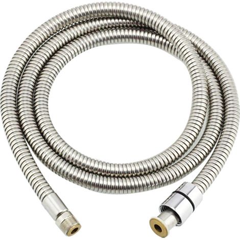 Tuyau d'alimentation de cuisine gris CHOYCLIT 150cm, flexible nylon M15/1 x 1/2" pour robinet, remplacement compatible mitigeur, conduit d'arrivée d'eau universel. (1/2)